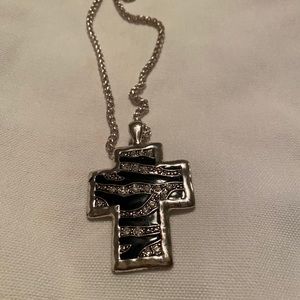 Zebra Cross Statement Necklace